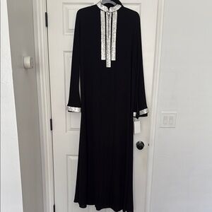 Elegant Black and Silver Women's Dress